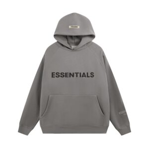 Felpa con cappuccio Essentials grigio scuro